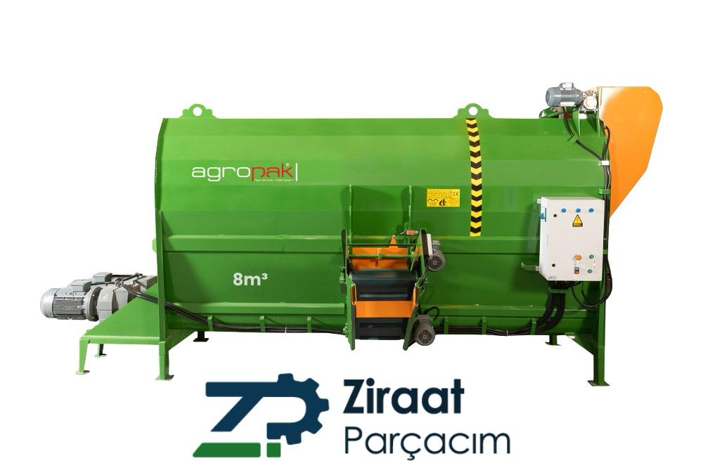 AGROPAK 8M³ YEM KARMA MAKİNESİ SABİT ELEKTRİKLİ 