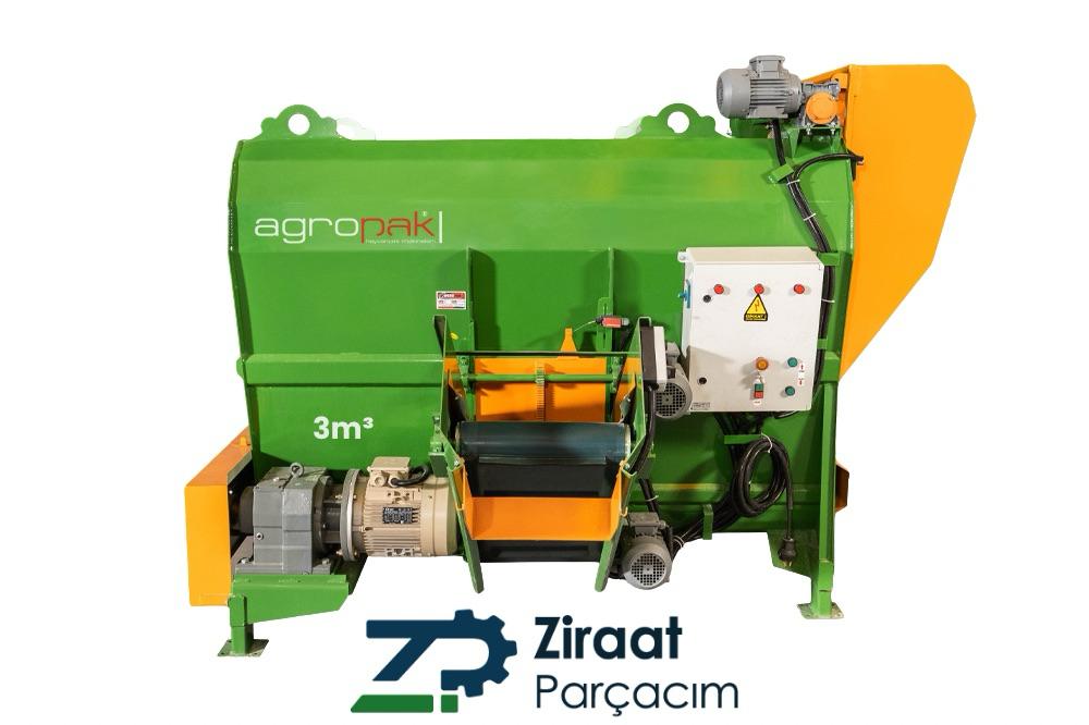 AGROPAK 3m³ YEM KARMA MAKİNESİ SABİT ELEKTRİKLİ
