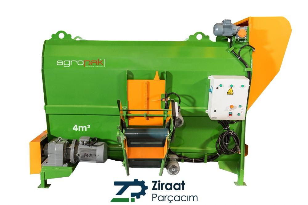 AGROPAK 4m³ YEM KARMA MAKİNESİ SABİT ELEKTRİKLİ
